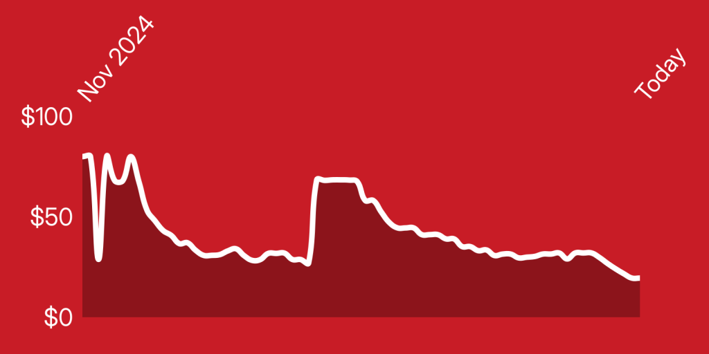 A line drawing of a mountain