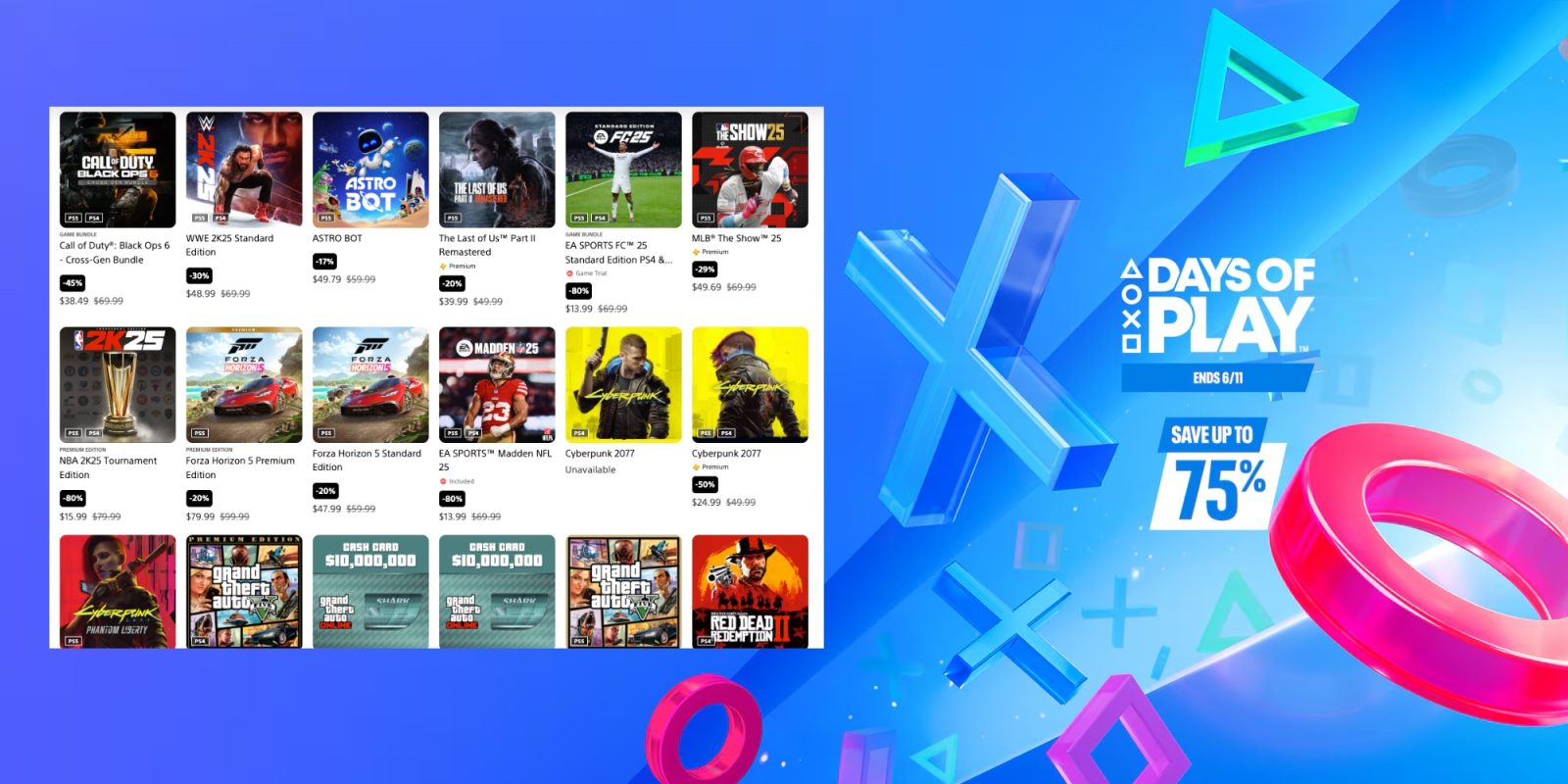 Days of Play digital sale