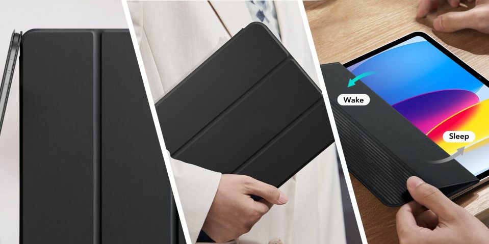 A close up of a person holding a tablet