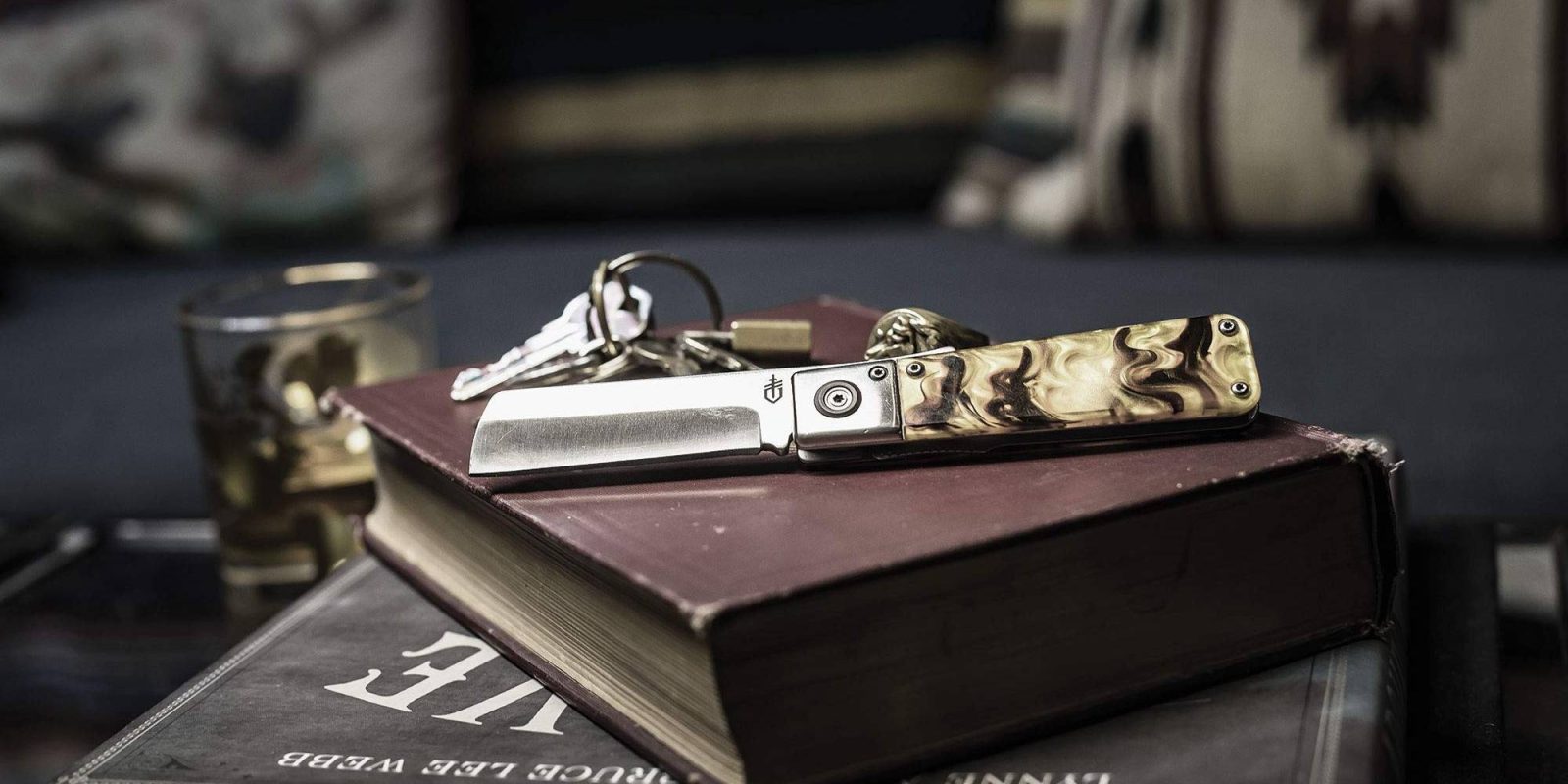 A knife on a book