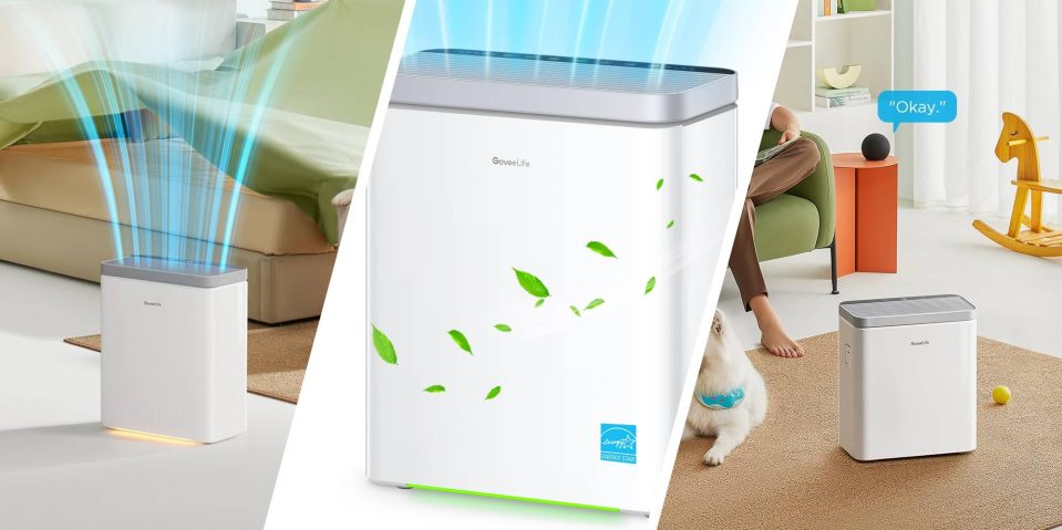 A collage of a white rectangular object with green leaves