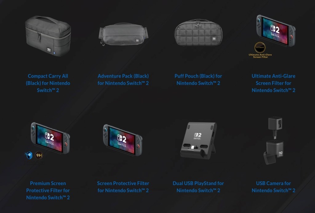 A group of black objects