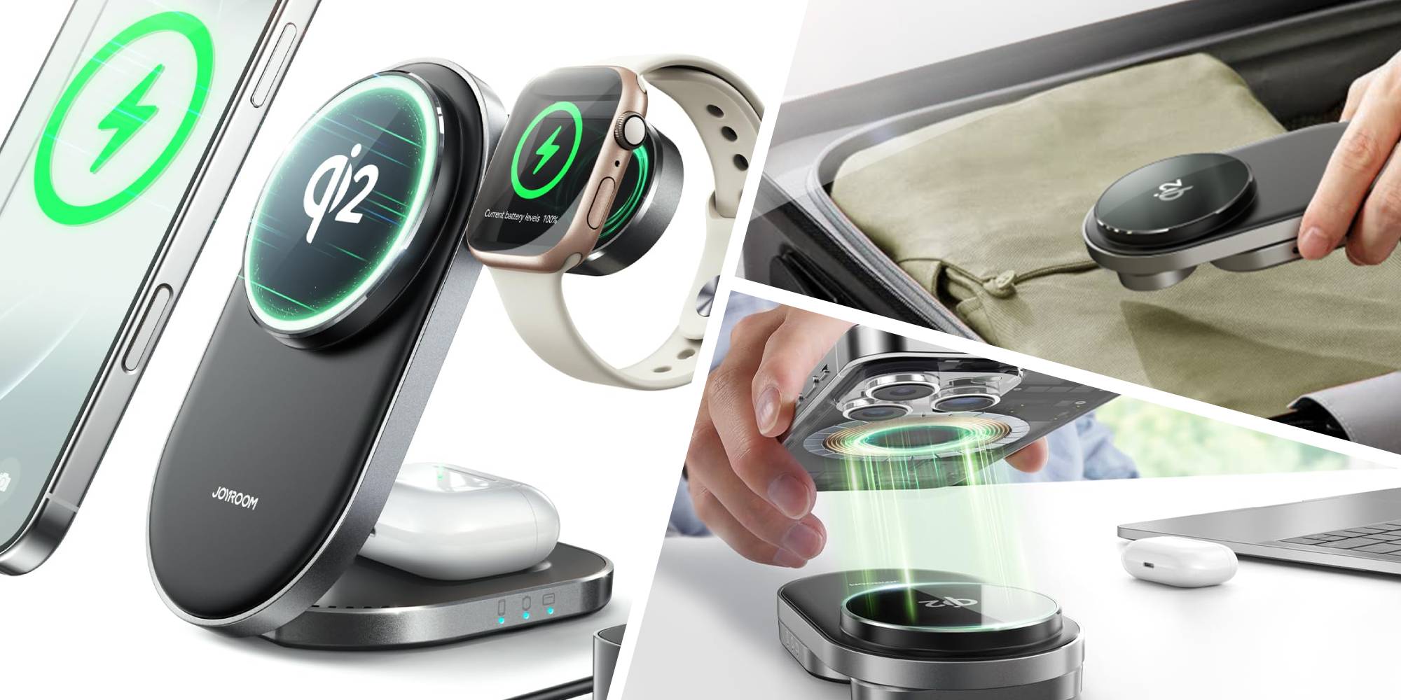 A collage of a smart watch