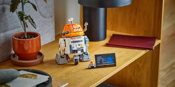 A toy robot on a desk