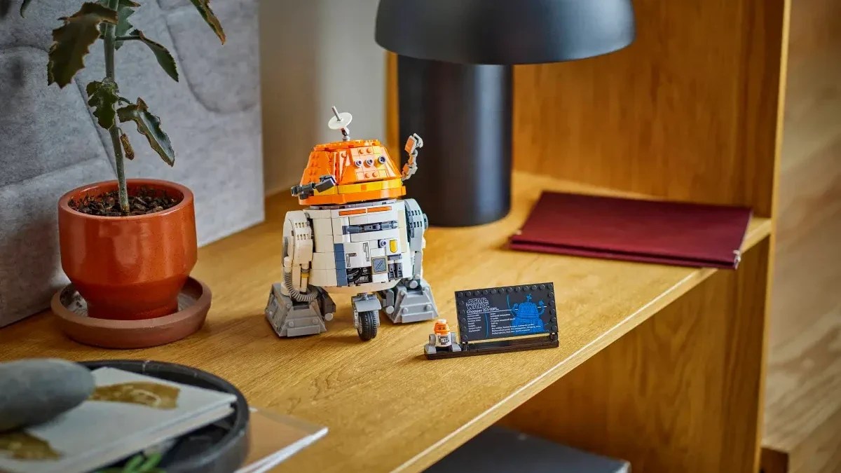A toy robot on a desk