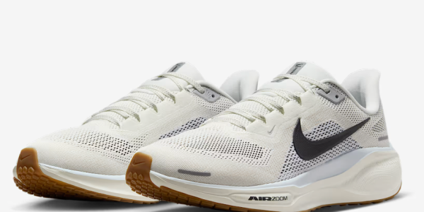 A pair of white sneakers