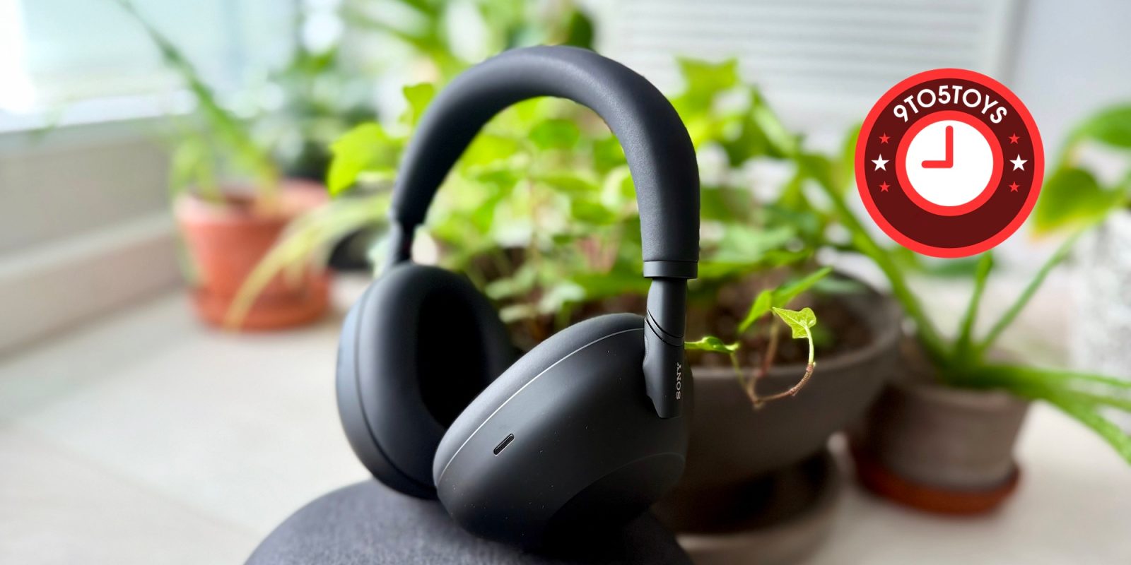 A black headphones on a table