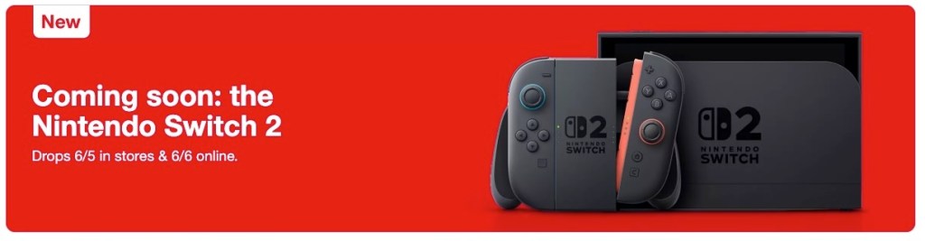 A video game console on a red background