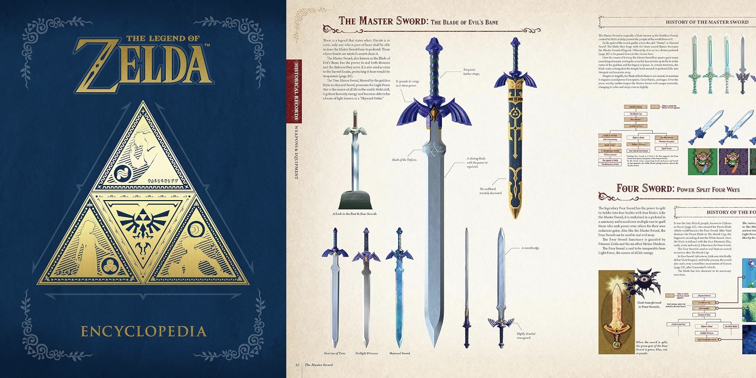 A book with different types of swords