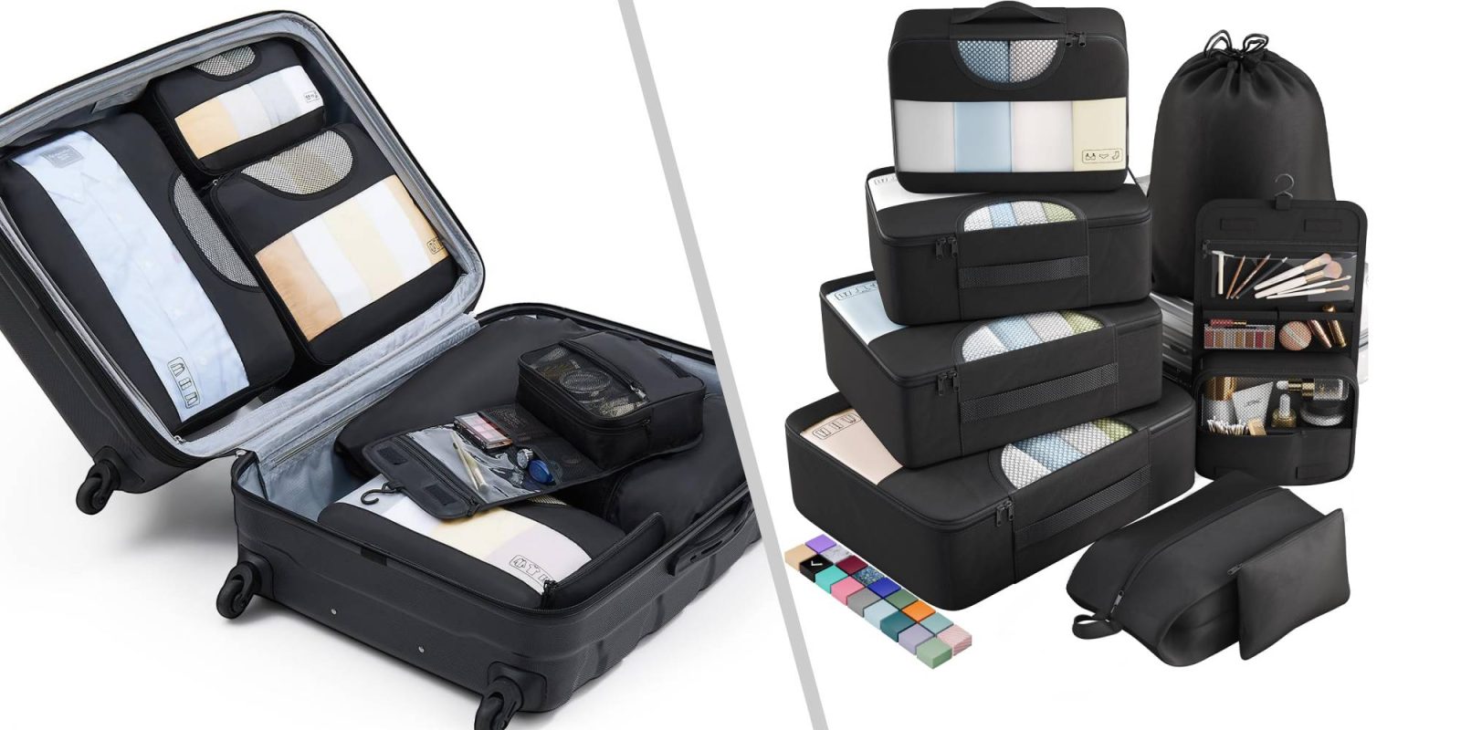 A collage of a suitcase