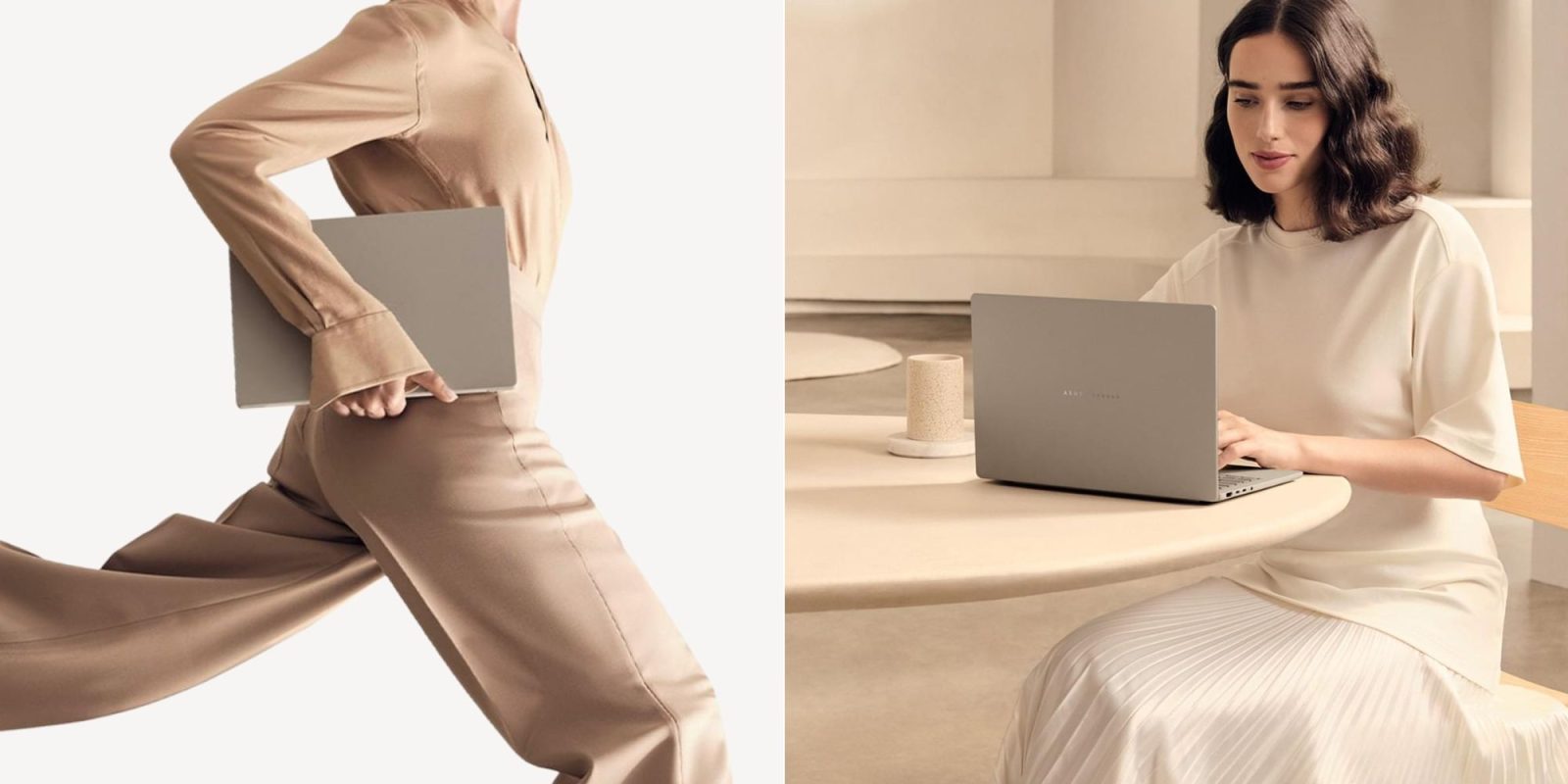 Image showing renders of ASUS' ZenBook A14 Copilot+ PCs.