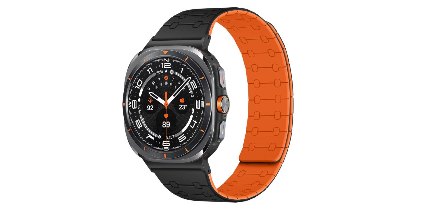 A close up of a watch