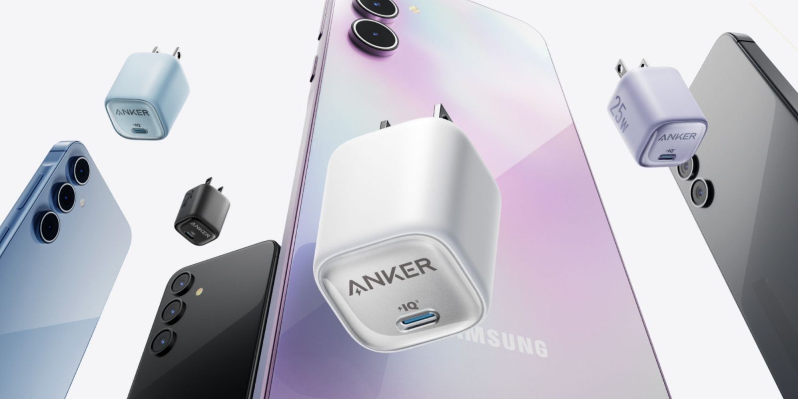 Image showing renders of Anker's 25W wall charger.