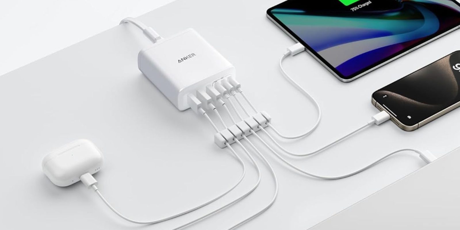 Image showing Anker's 6-in-1 charging station with cable organizer.