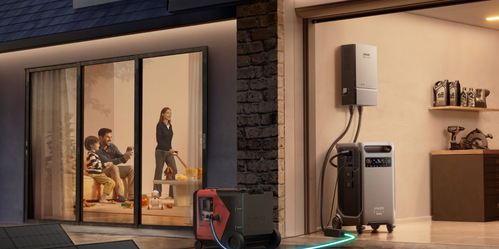 A machine outside a building