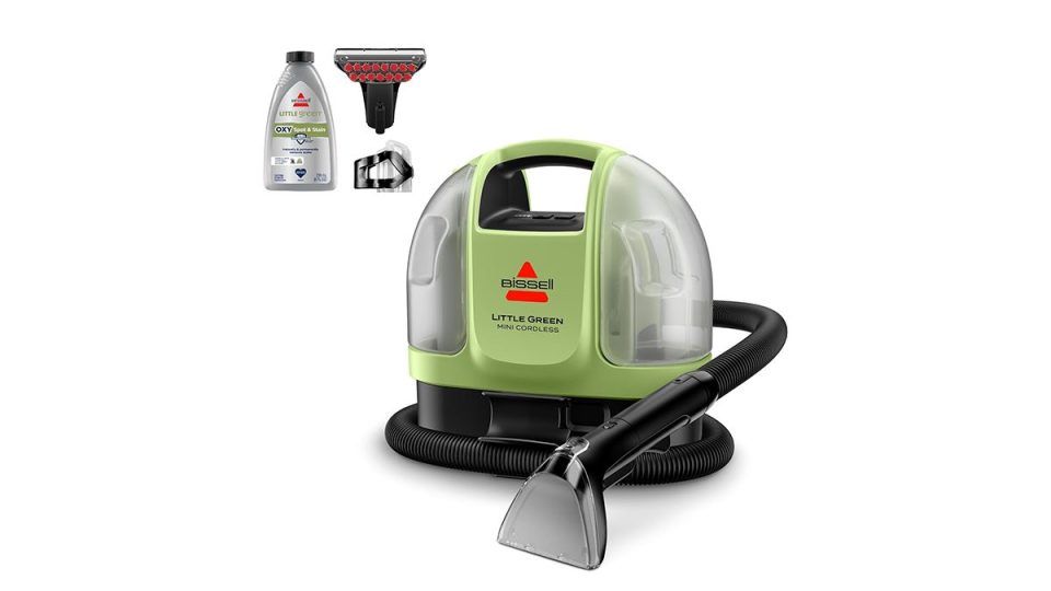 A green and black vacuum