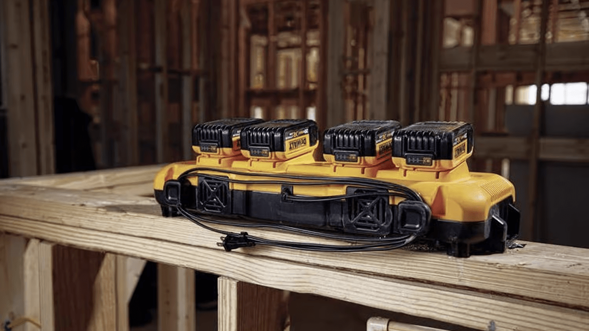 A yellow and black battery pack