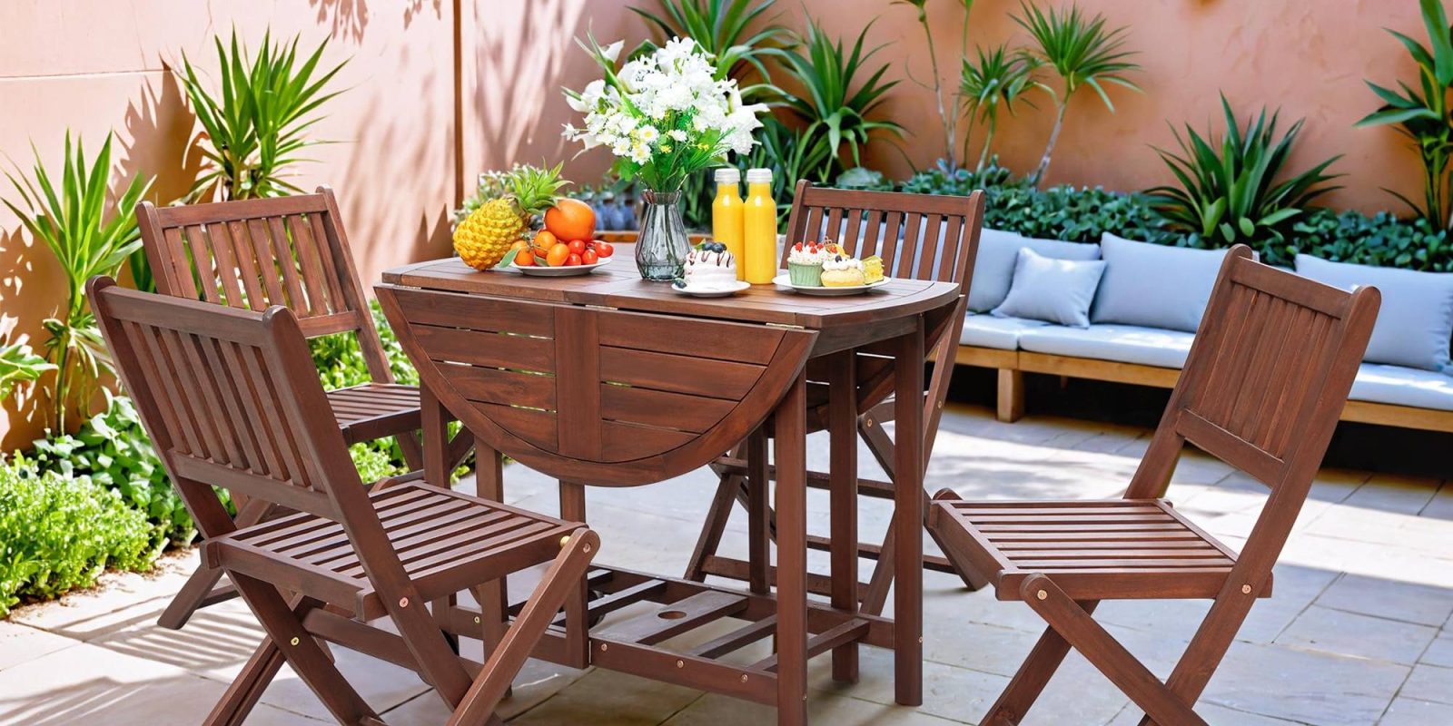 A table with food on it