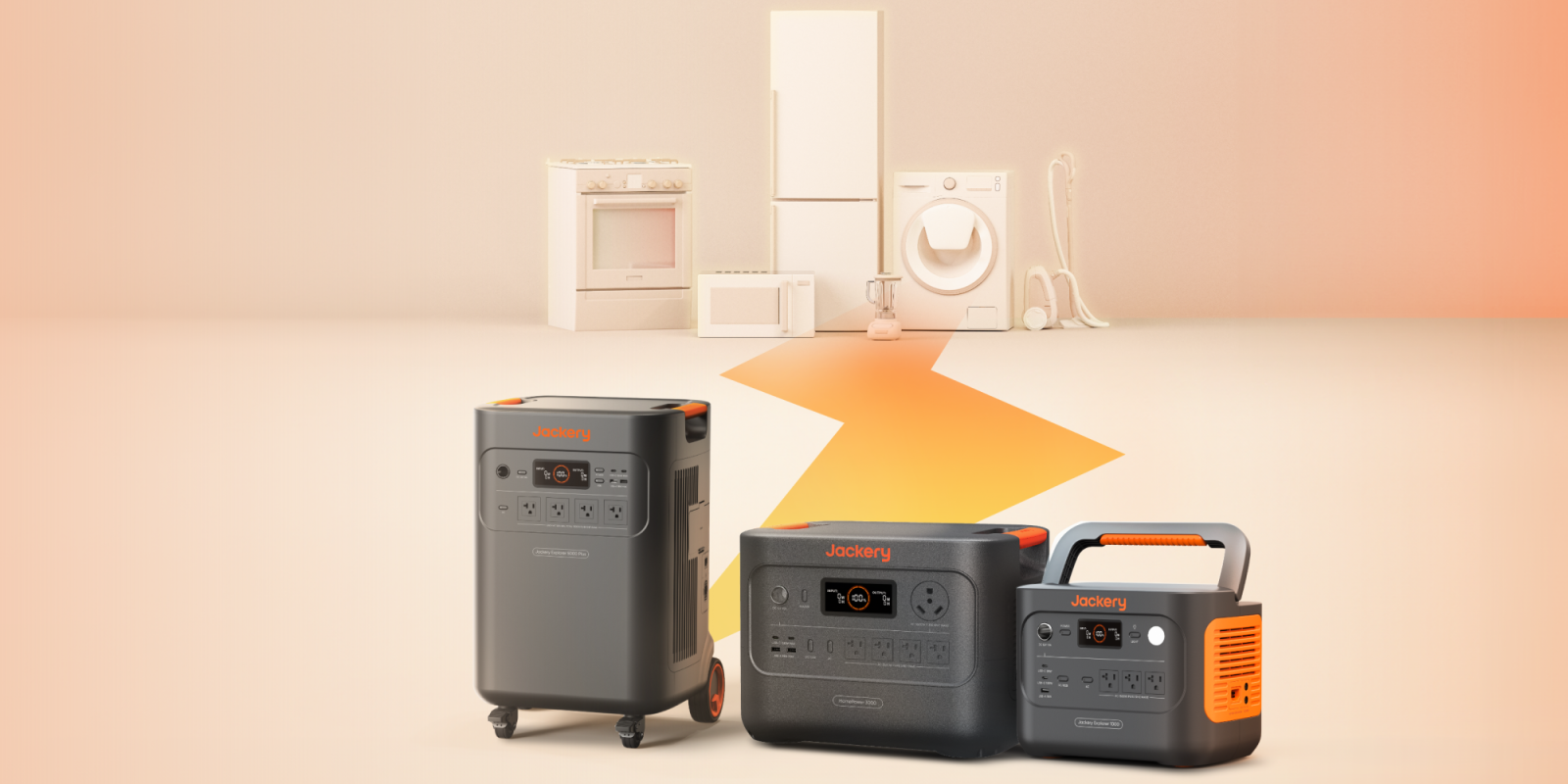 A group of electrical appliances in a room