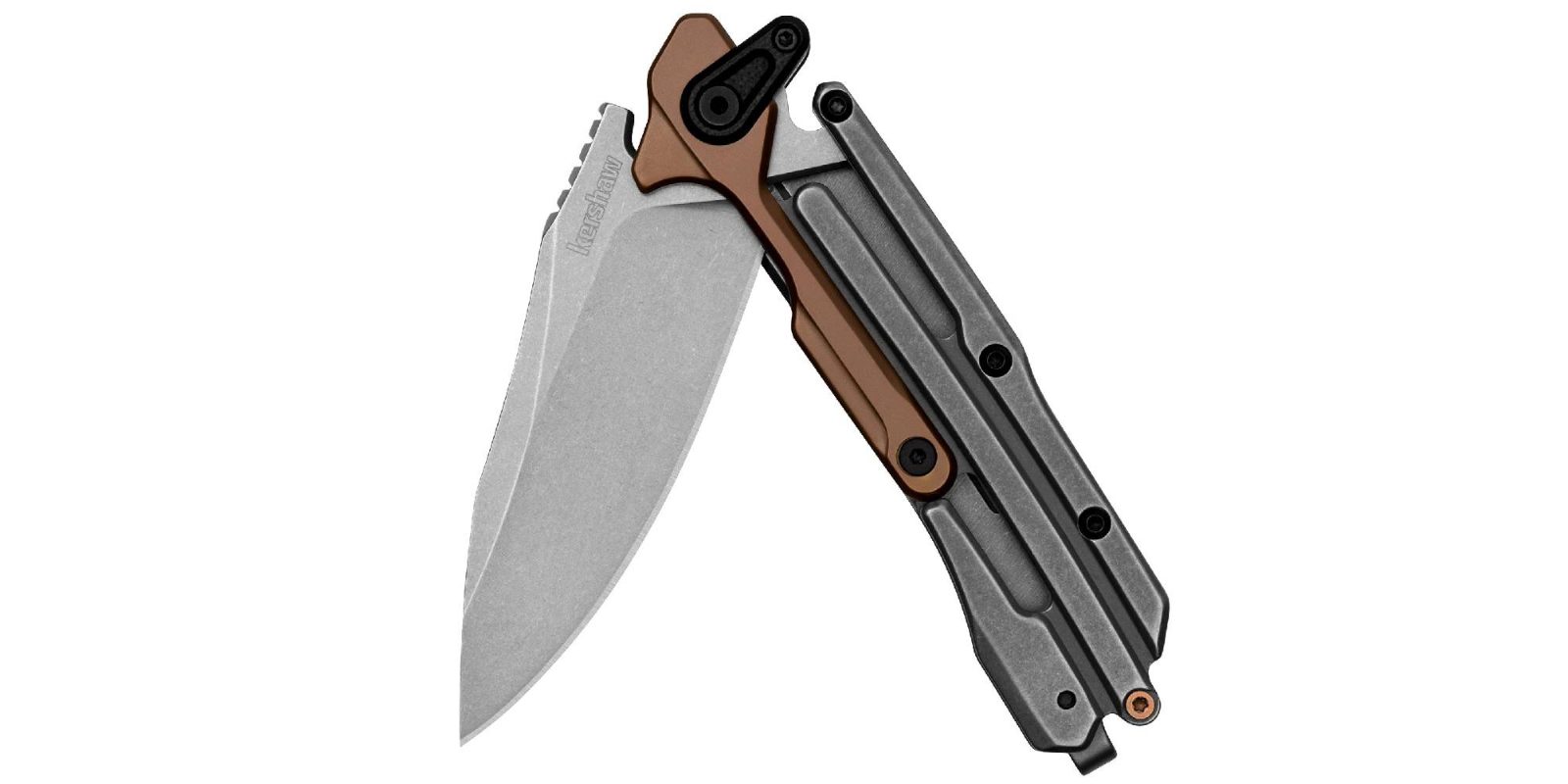 A close up of a knife