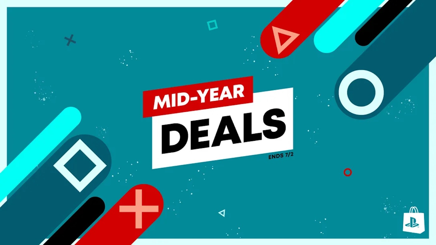 A blue and red banner with white text