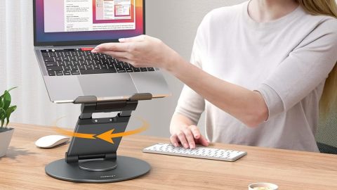 A person using a laptop