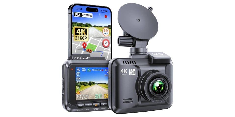 A car camera and a phone