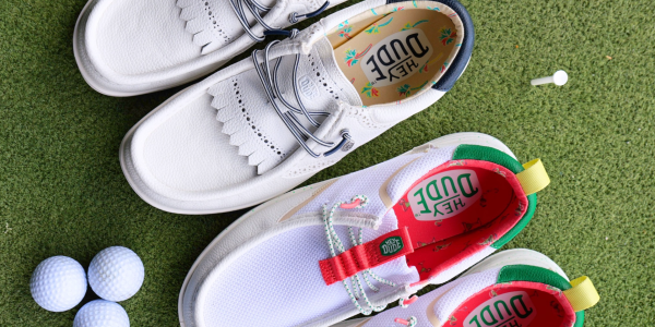 A pair of white shoes