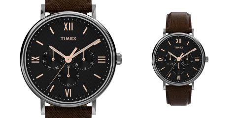 A close up of a watch