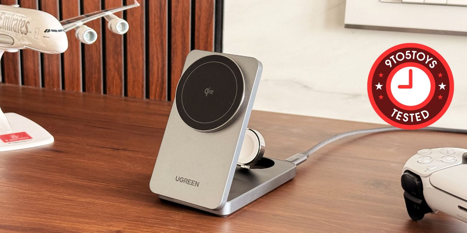 Image showing UGREEN's MagFlow 3-in-1 Qi2 charging stand.