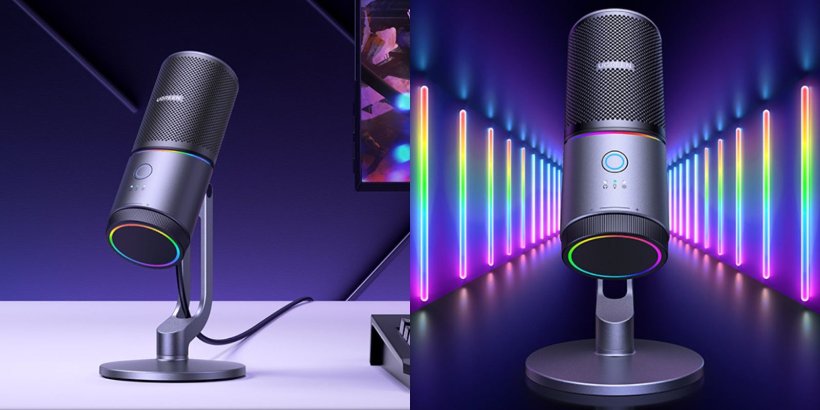 A close up of a microphone