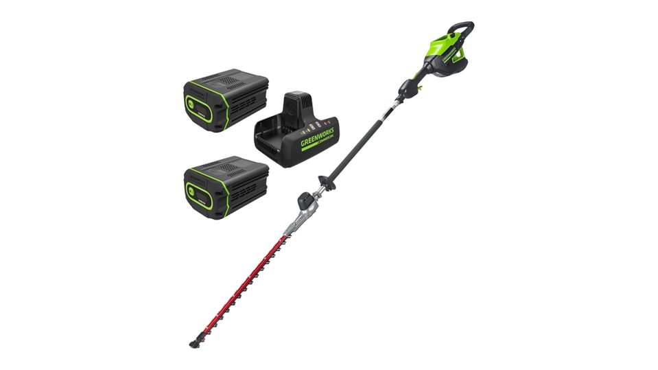 A green and black power tool