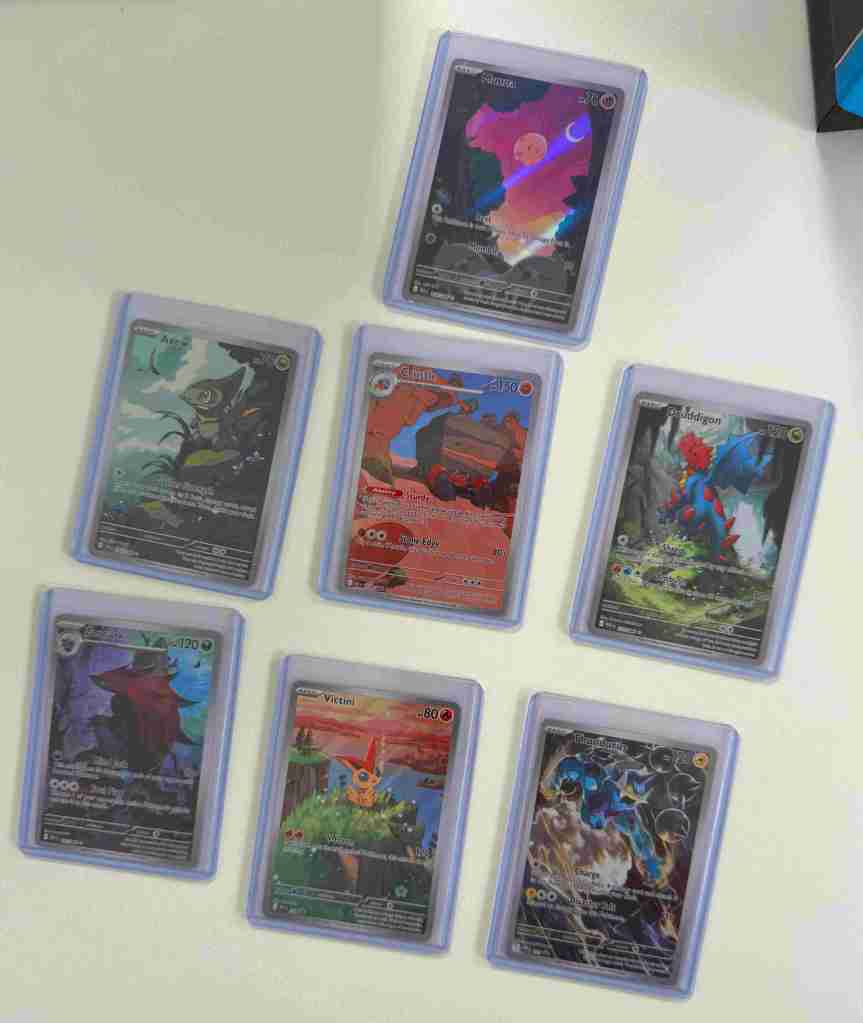 A group of cards on a table