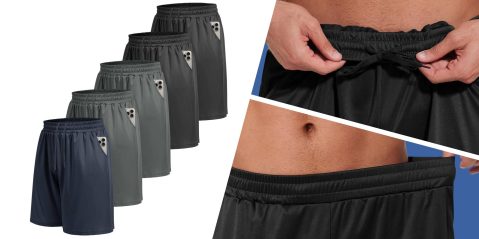 A man's shorts with buttons