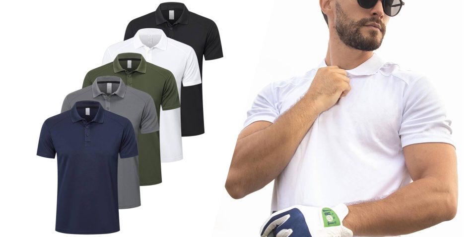 A man wearing polo shirts