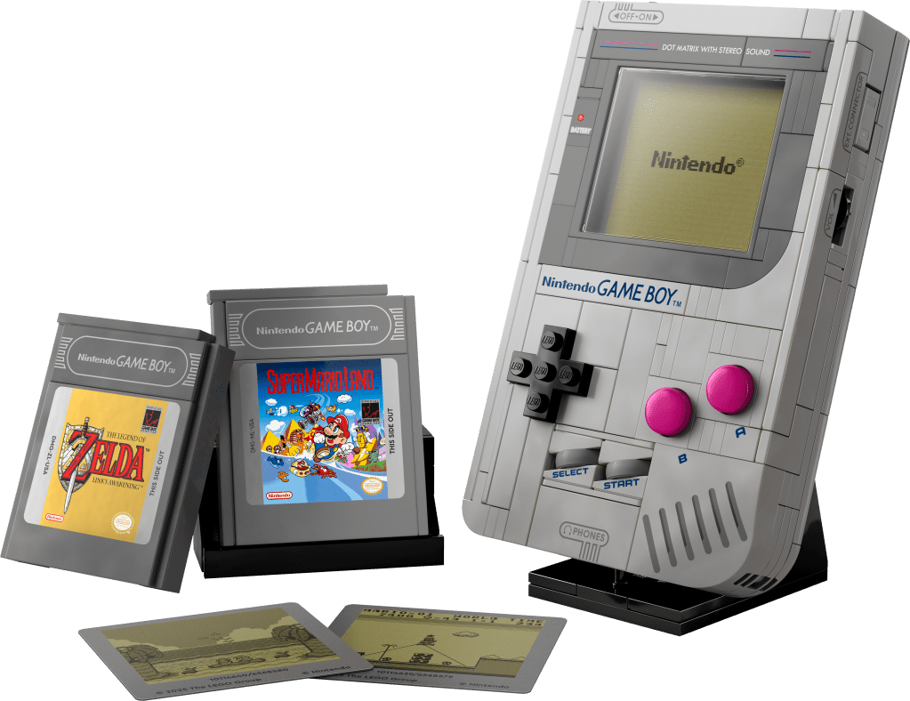 A video game console and cartridges