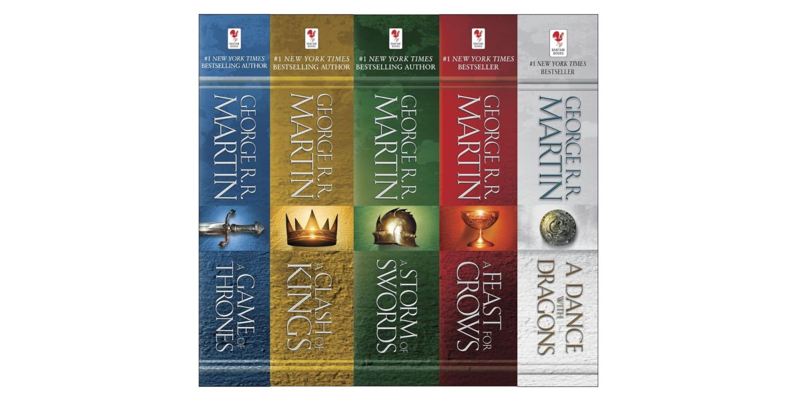 A collection of books on a book cover.
