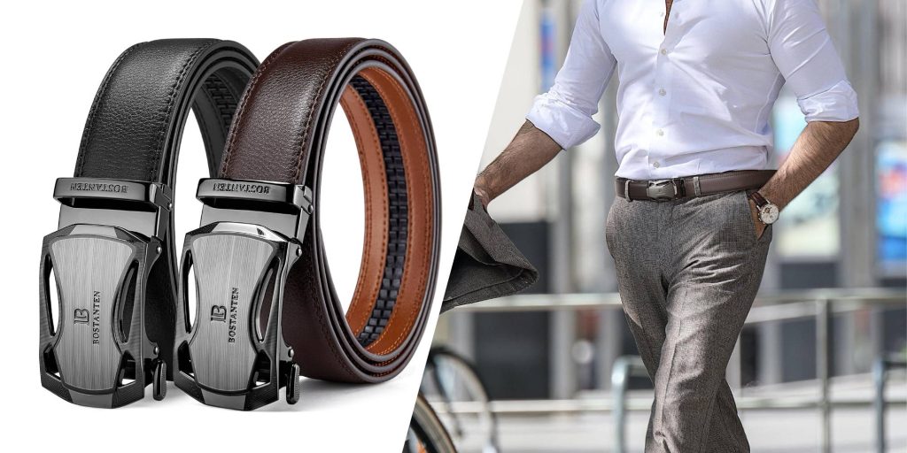 Upgrade your wardrobe with two highly-adjustable ratcheting leather belts  for $10 a pop (23% off)