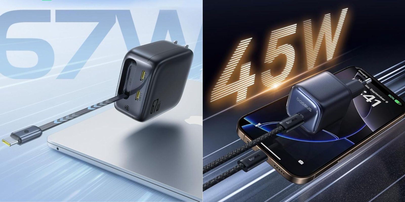 Image showing renders of Baseus' chargers.