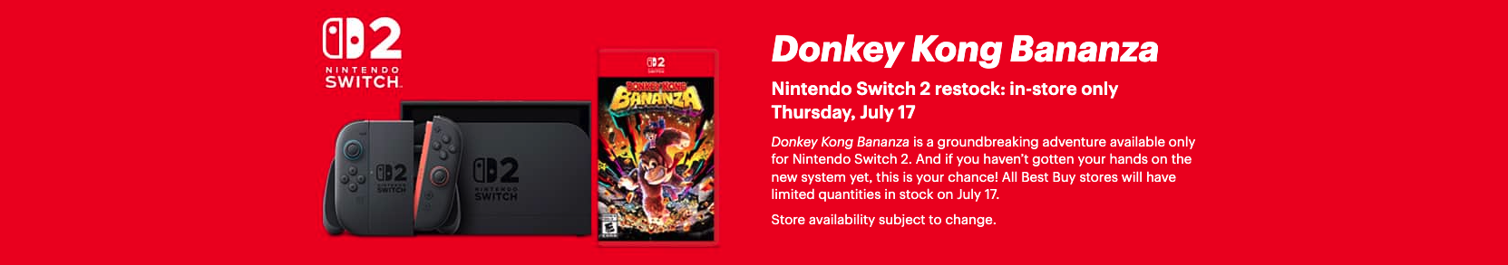 Best Buy officially announces Switch 2 restock this week for Donkey ...
