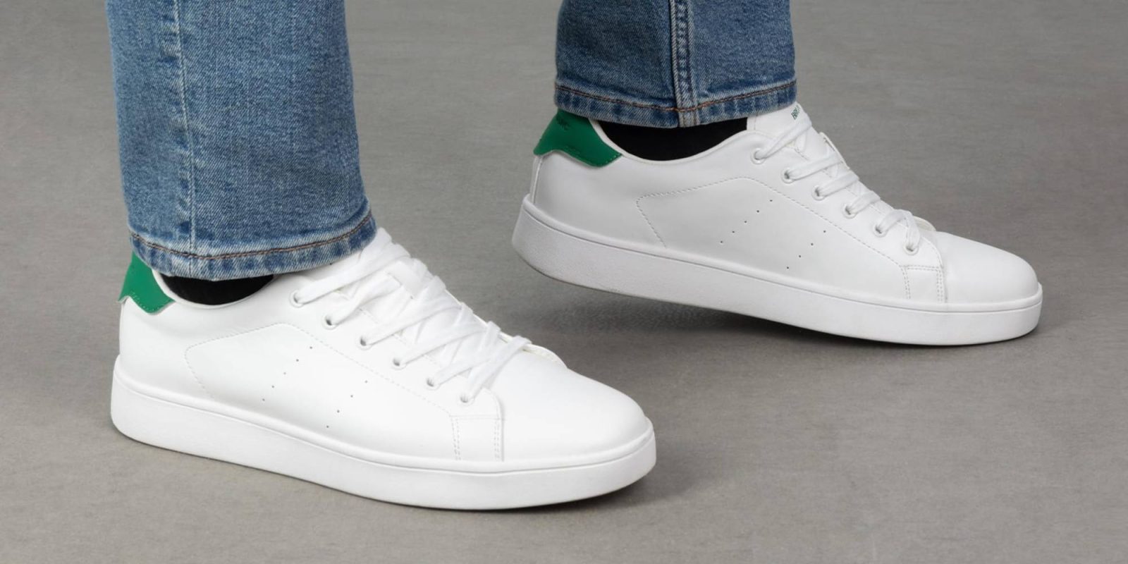 A pair of white shoes