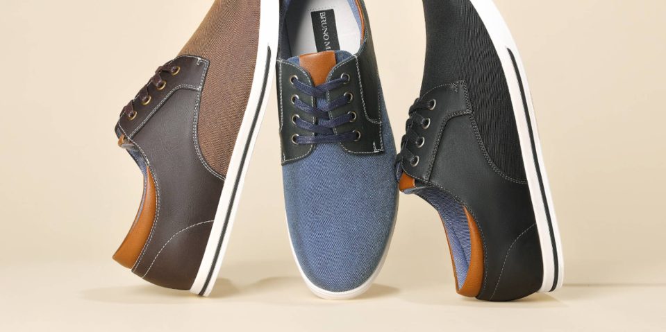 A pair of shoes on a white background