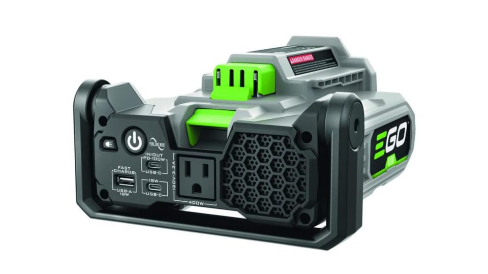 A close-up of a power supply