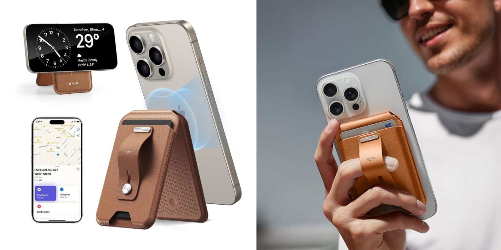 Image showing renders of ESR MagSafe Geo wallet.