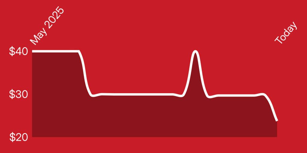 A line drawing of a heartbeat