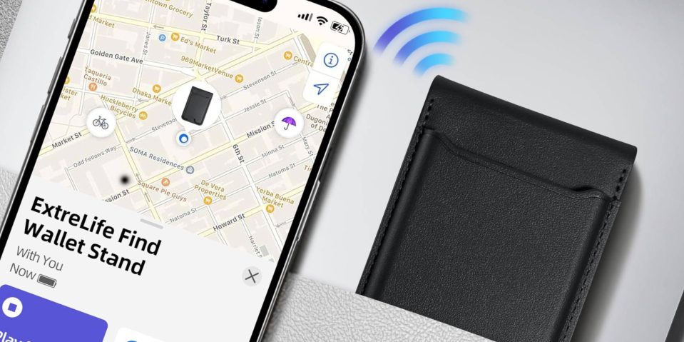 A phone with a map on the screen