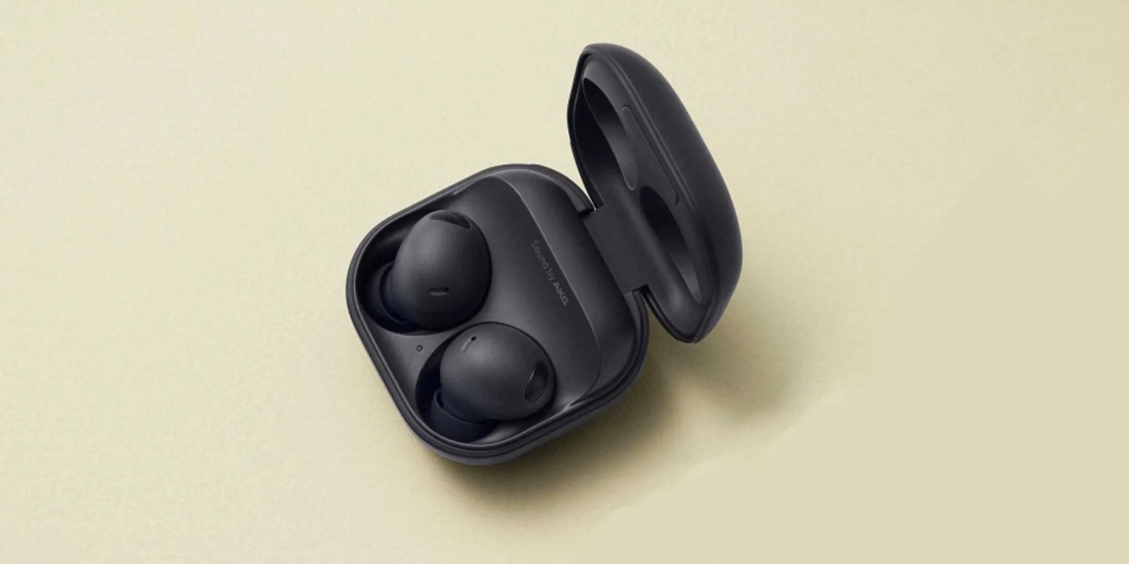 A black earbuds in a case