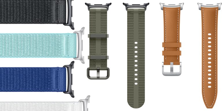 A group of different colored straps