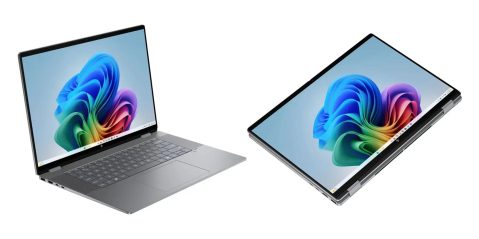 Image showing renders of HP's OmniBook X Flip Copilot+ PC.