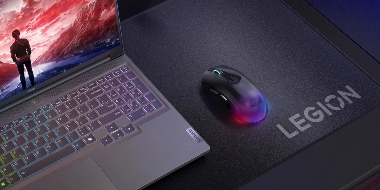 Image showing Lenovo's Legion M410 wireless gaming mouse.